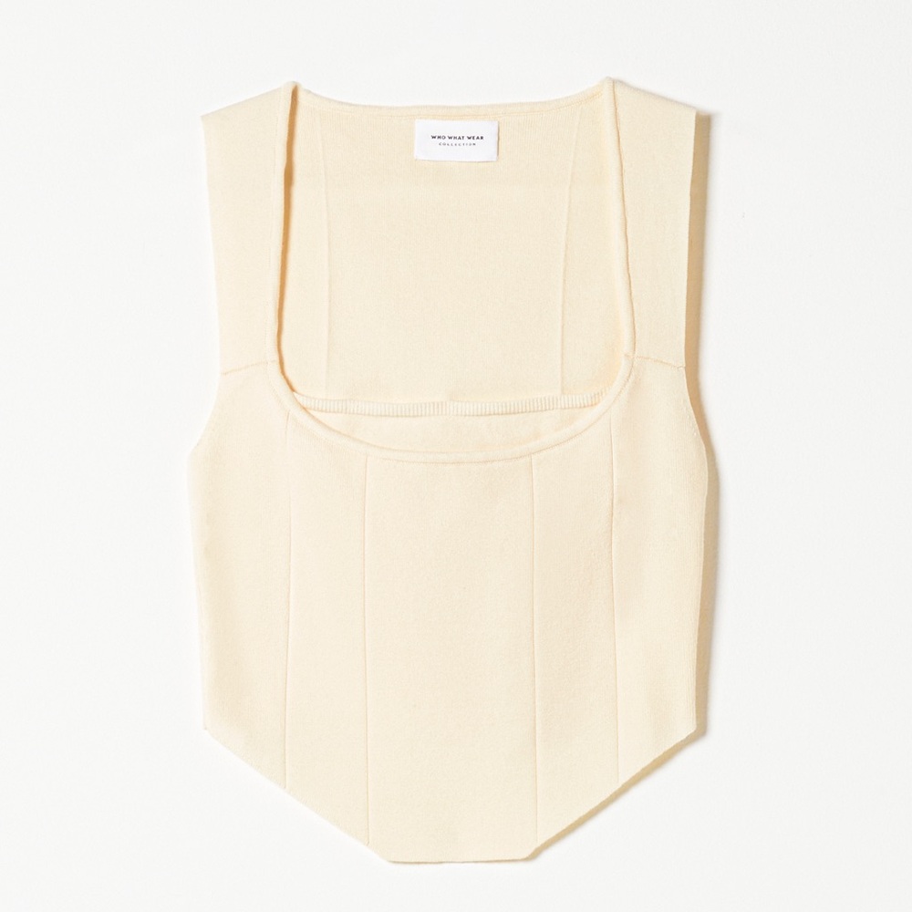 WhoWhatWear Lara Corset Top Size Small Cream